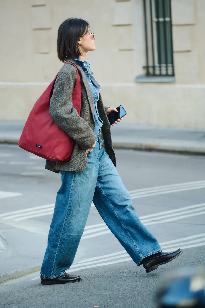 Richelieu le sac hobo - Coton organique enduit Rouge