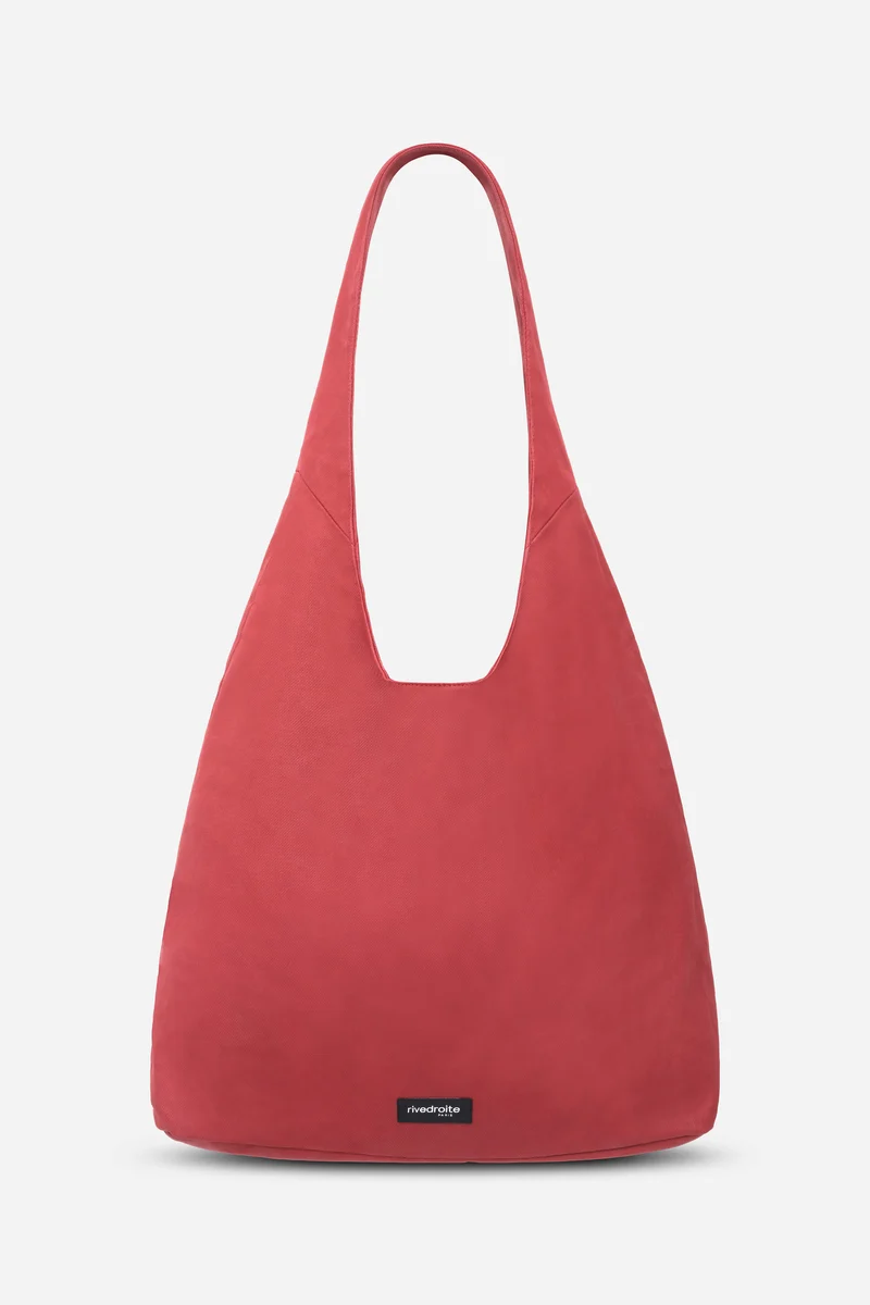 Richelieu le sac hobo - Coton organique enduit Rouge