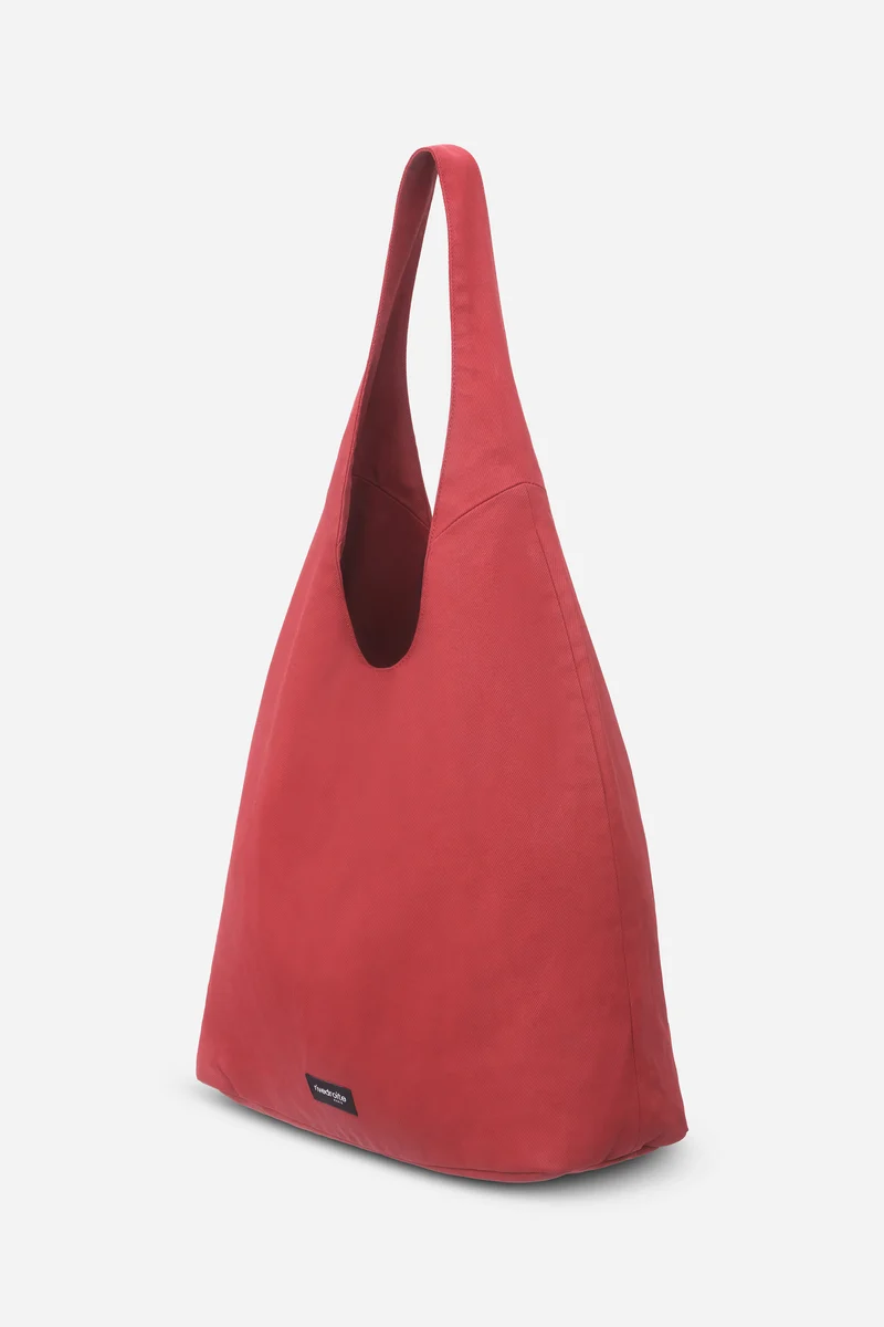 Richelieu le sac hobo - Coton organique enduit Rouge