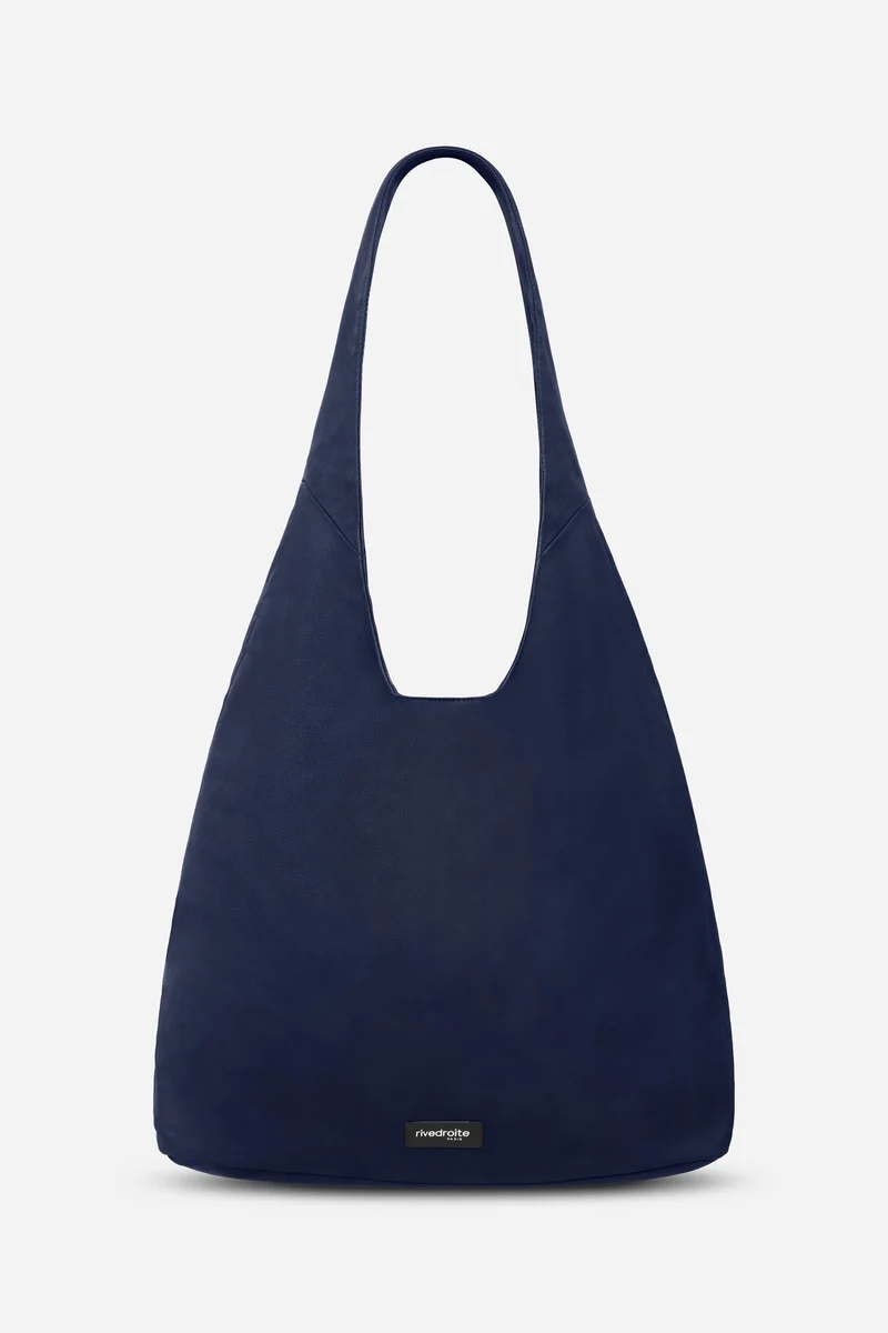 Richelieu le sac hobo - Coton organique enduit Bleu