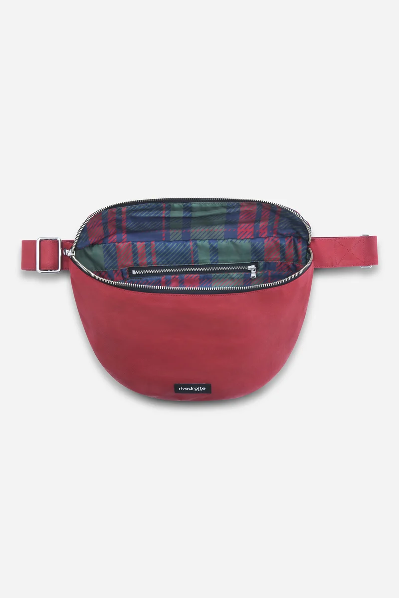 Custine XL le grand sac banane - Coton organique enduit Rouge