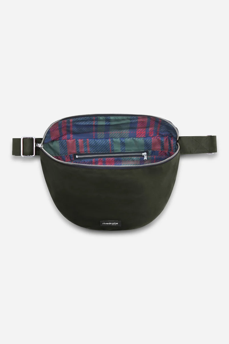 Custine XL le grand sac banane - Coton organique enduit Vert