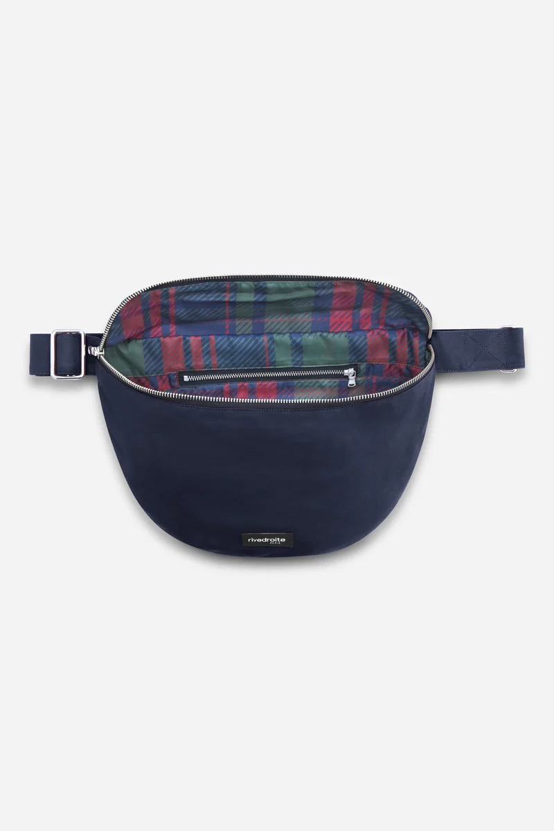 Custine XL le grand sac banane - Coton organique enduit Bleu