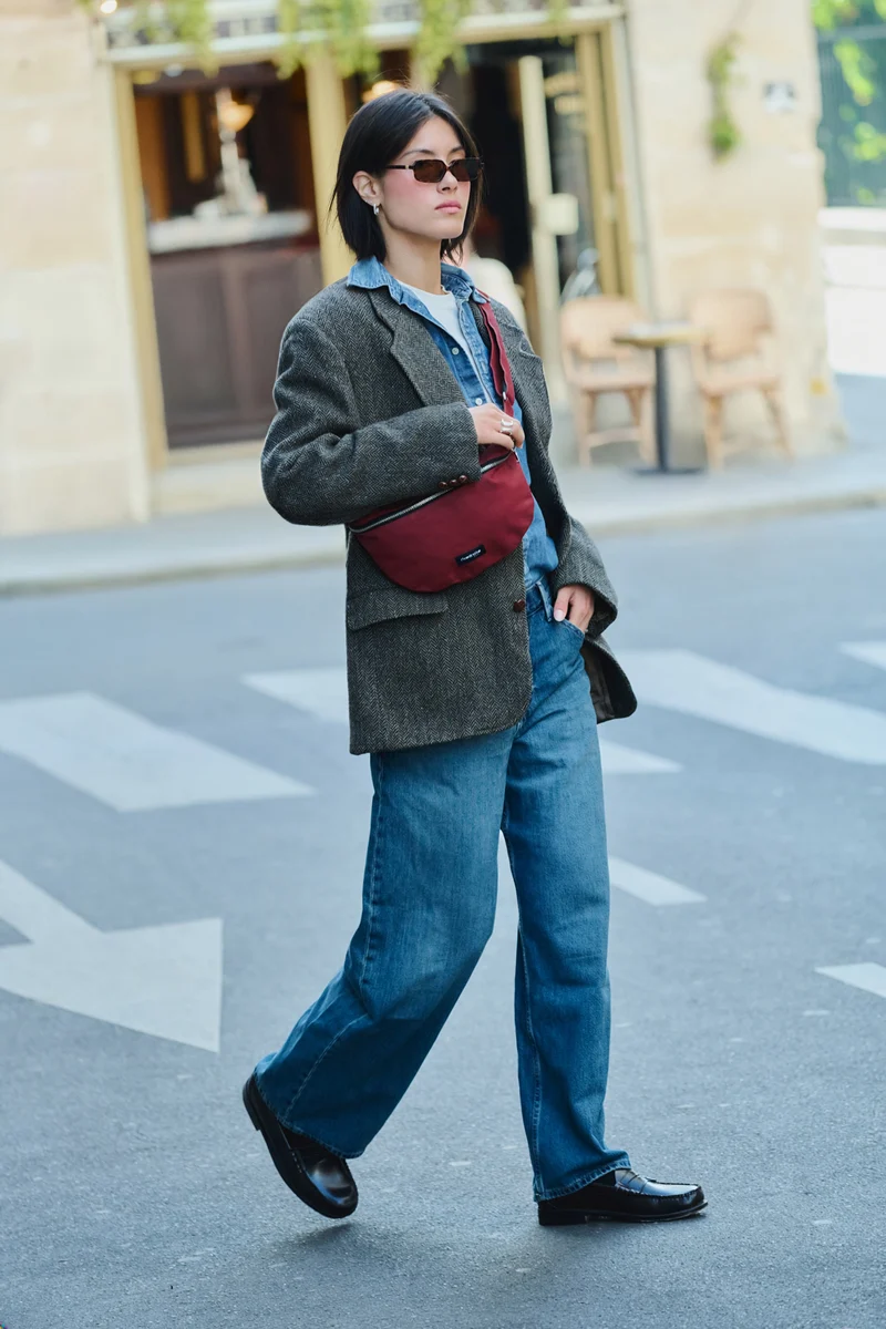 Custine le sac banane - Coton organique enduit Rouge