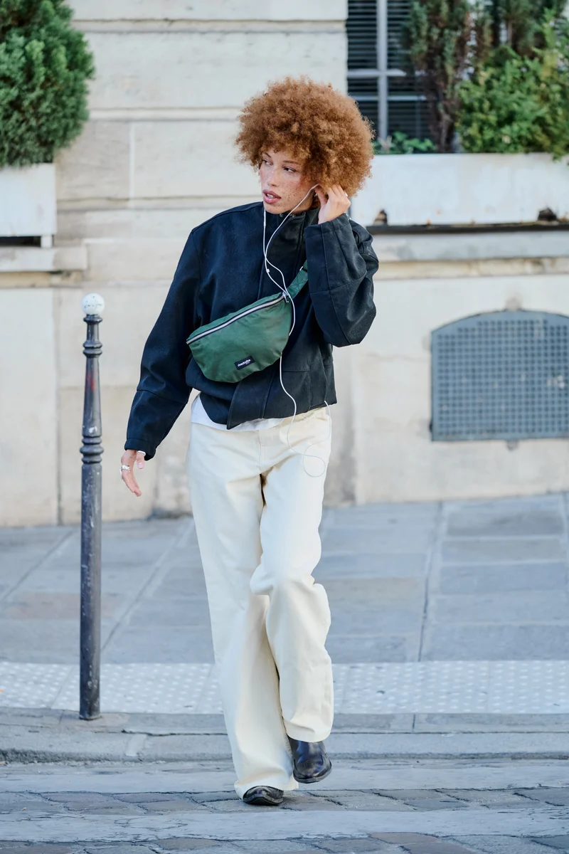 Custine le sac banane - Coton organique enduit Vert