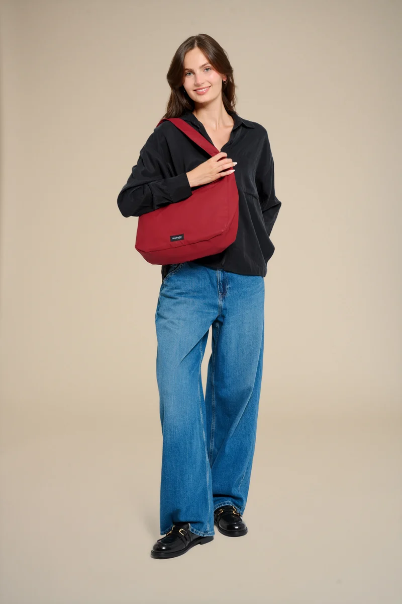 Clavel le sac à main - Coton organique enduit Rouge