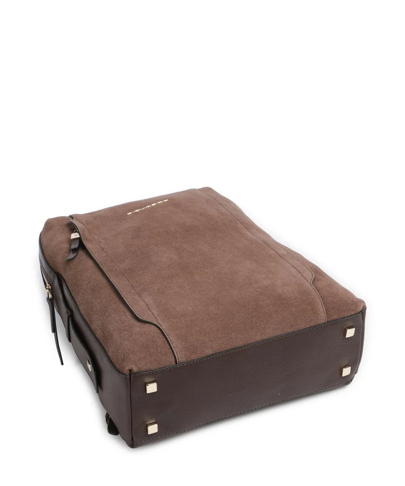 Piquadro Circle Sac à dos d'ordinateur suede dark brown