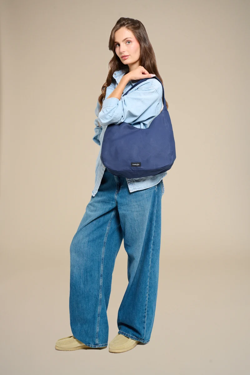 Clavel le sac à main - Coton organique enduit Bleu