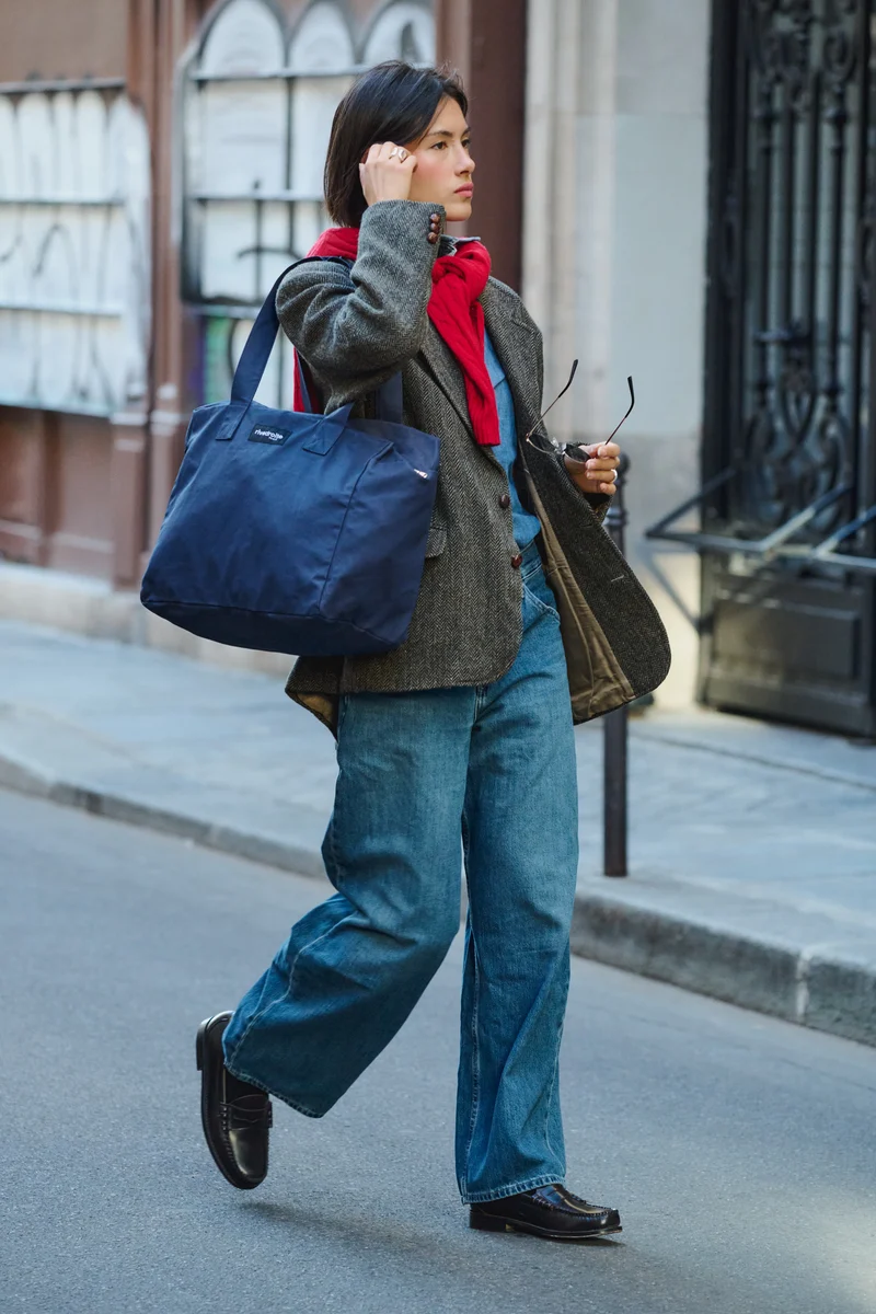 Célestins le sac 24 heures - Coton organique enduit Bleu