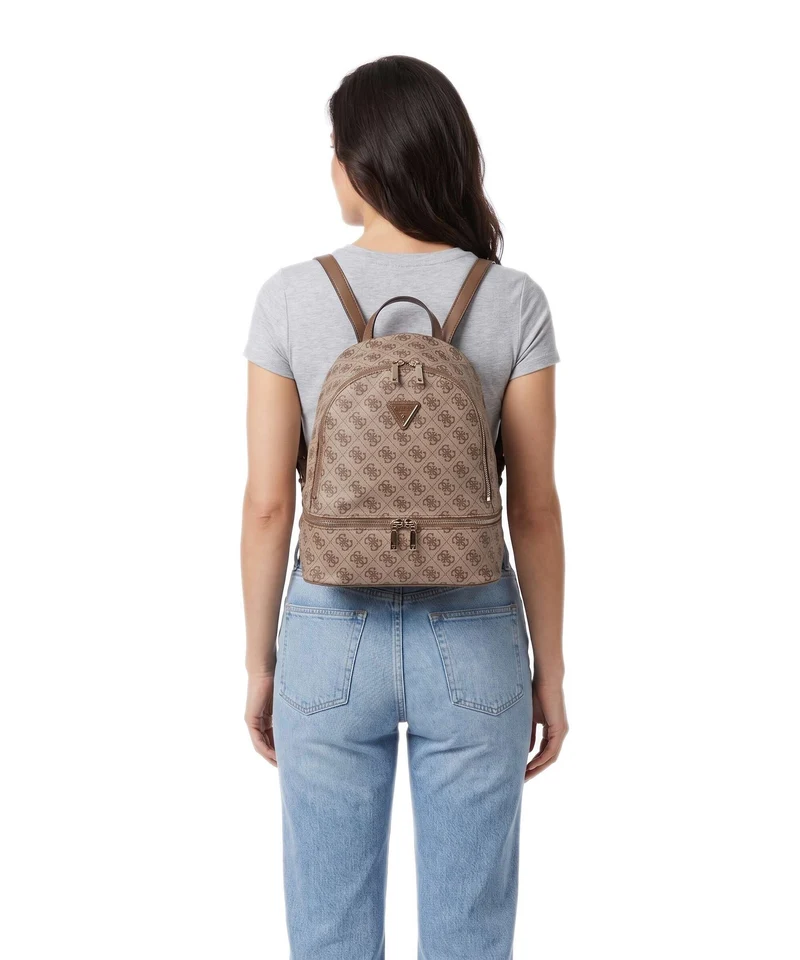 Guess Adrian Logo Medium Sac à dos latte logo