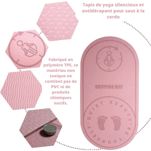 Tapis corde à sauter épais, anti-bruit | Silento™