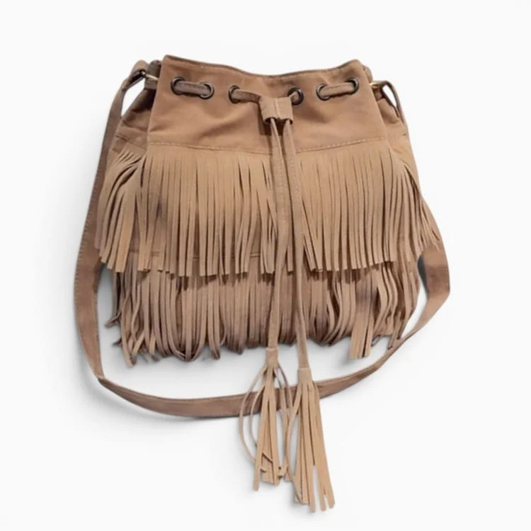 Sac Bandoulière Femme Daim À Franges