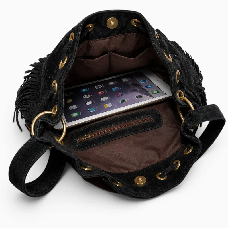 Sac Bandoulière Femme Daim À Franges