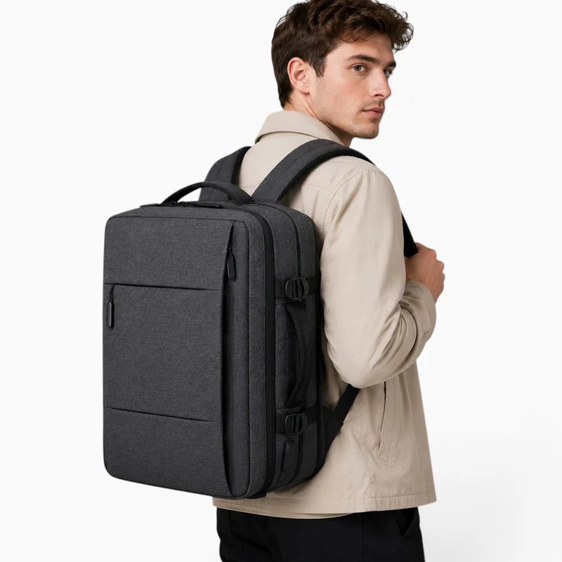Sac a dos voyage extensible pour ordinateur portable avec grande capacité