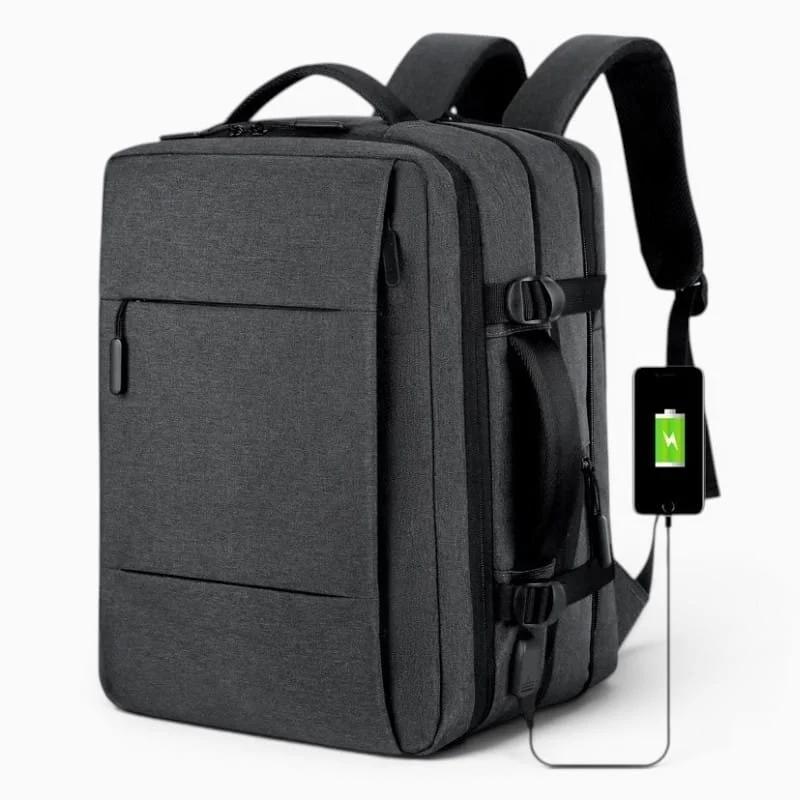 Sac a dos voyage extensible pour ordinateur portable avec grande capacité