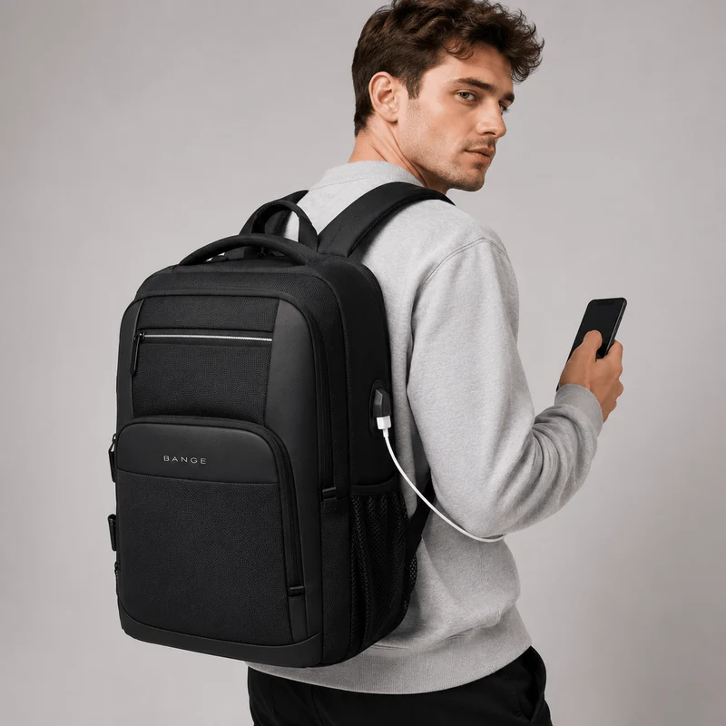 Sac a dos ordinateur portable avec port USB et grande capacité