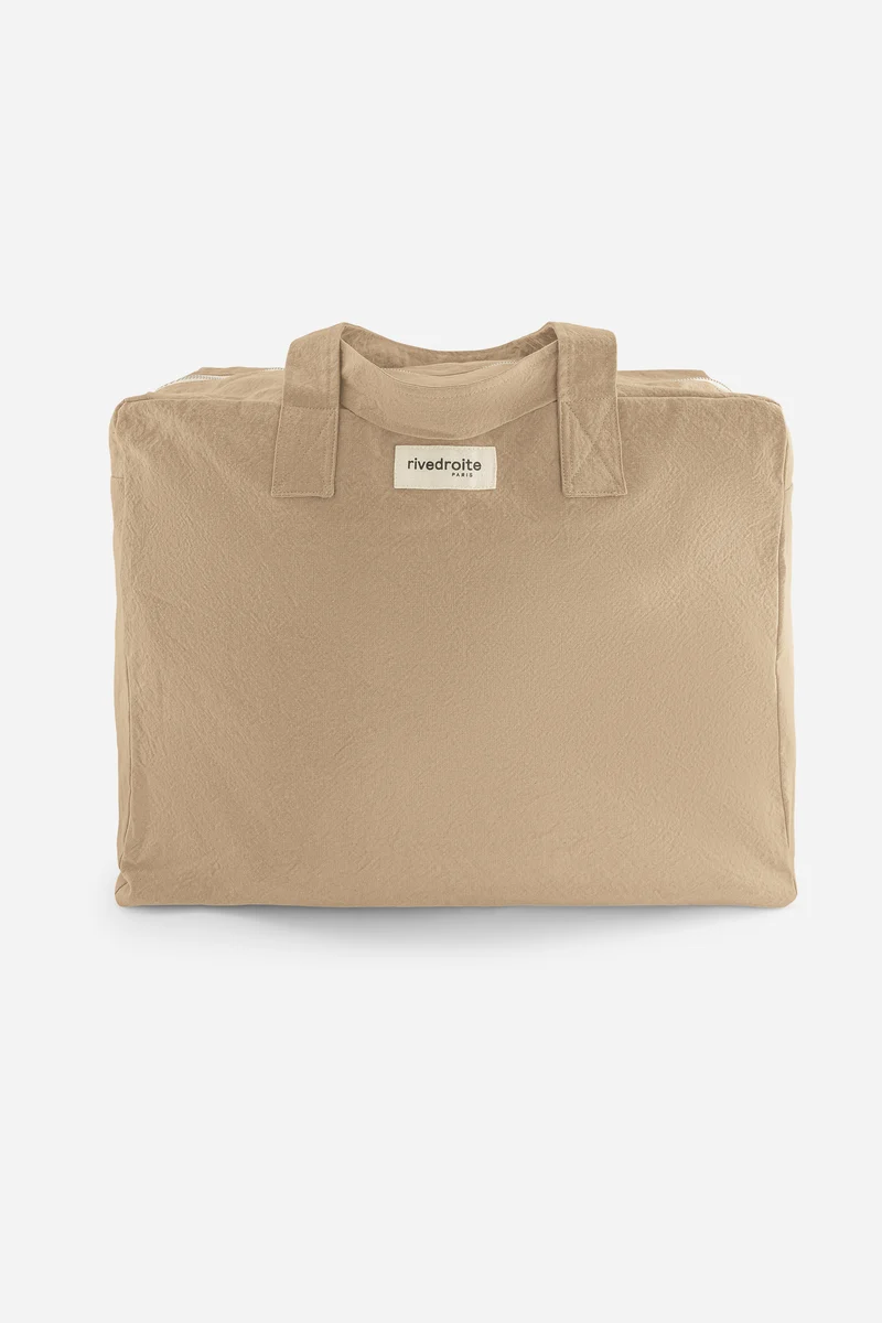 Elzévir le grand sac weekend - Coton recyclé beige