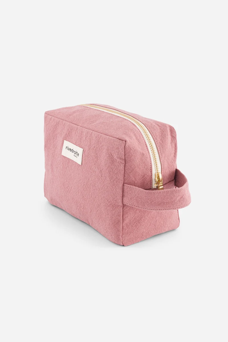 Tournelles la trousse XL - Coton recyclé Bois de Rose
