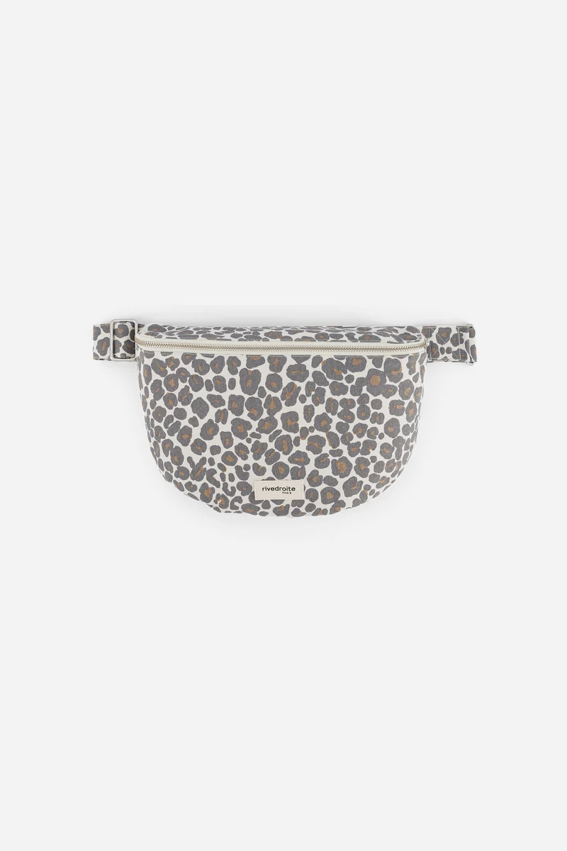 Custine XL le sac banane - Polycoton recyclé Léopard Gris