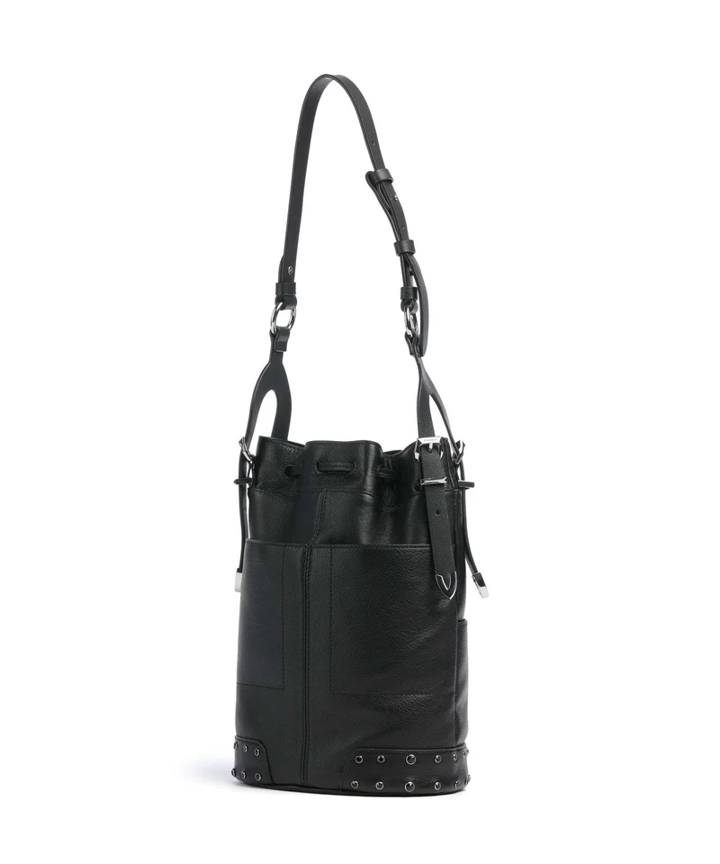 Pinko Mini Sac seau nero/limousine/shiny nickel