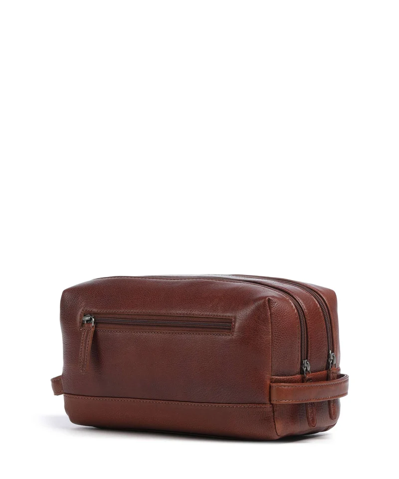 The Chesterfield Brand Wax Pull Up Cow Montelaro Sac à cosmétiques cognac