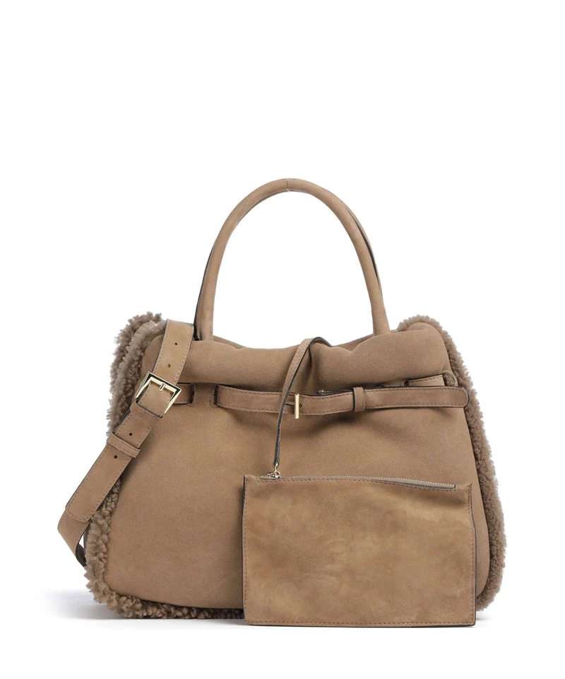 Abro Shearling Jill Sac à main cappuccino