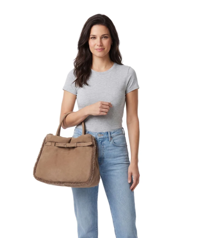 Abro Shearling Jill Sac à main cappuccino