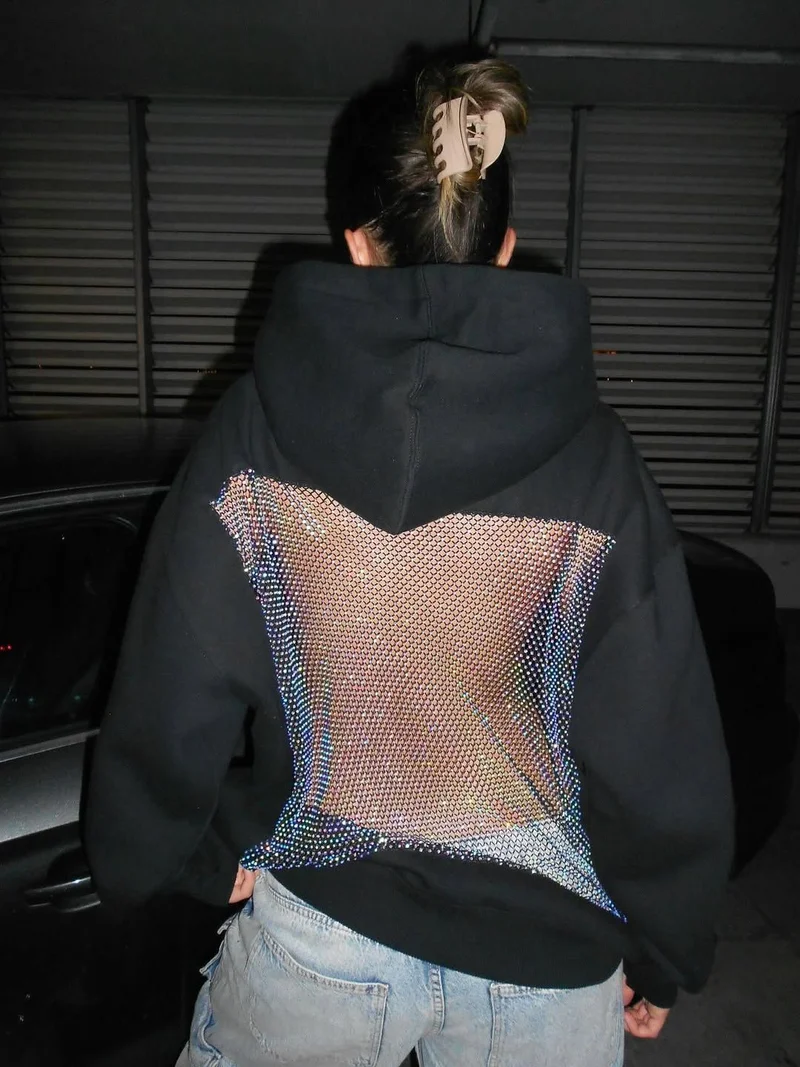 Sweat à Capuche Femme Dos Nu