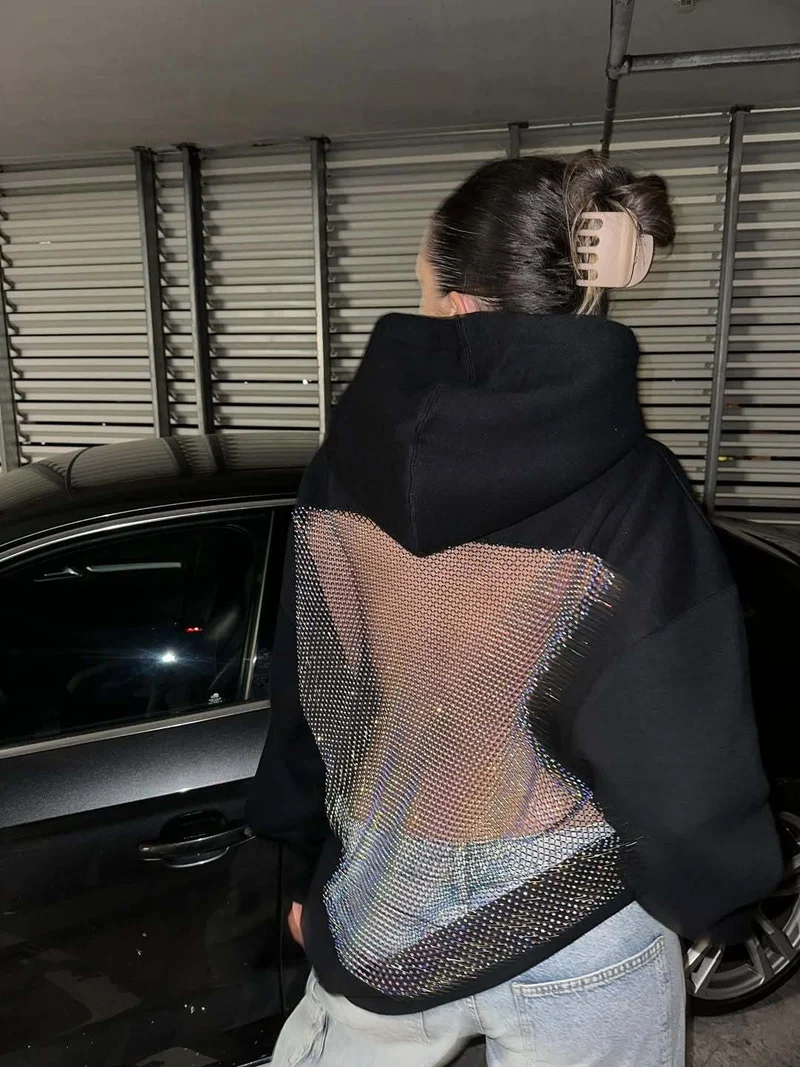 Sweat à Capuche Femme Dos Nu