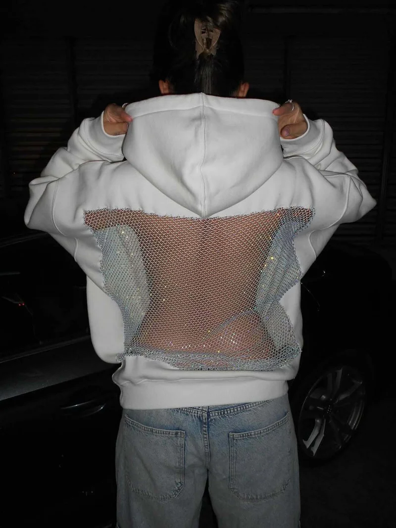 Sweat à Capuche Femme Dos Nu