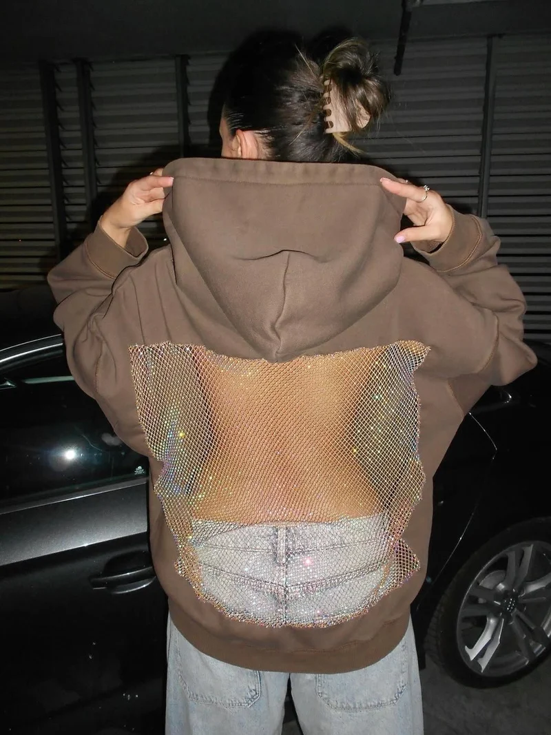 Sweat à Capuche Femme Dos Nu