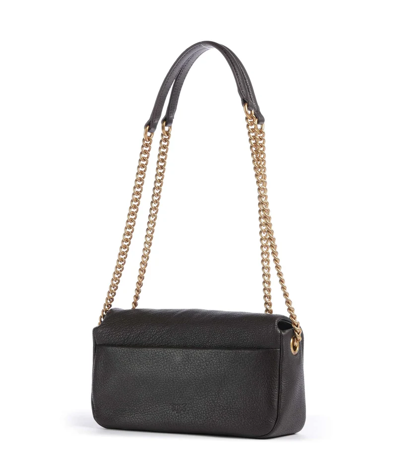 Pinko Click Soft Horizontal Chain Sac porté épaule marrone marasca/antique gold