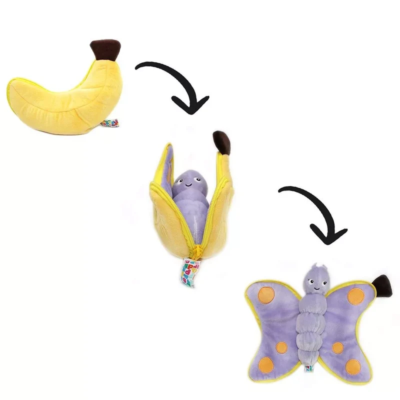 Peluche Poppet le papillon / Banane