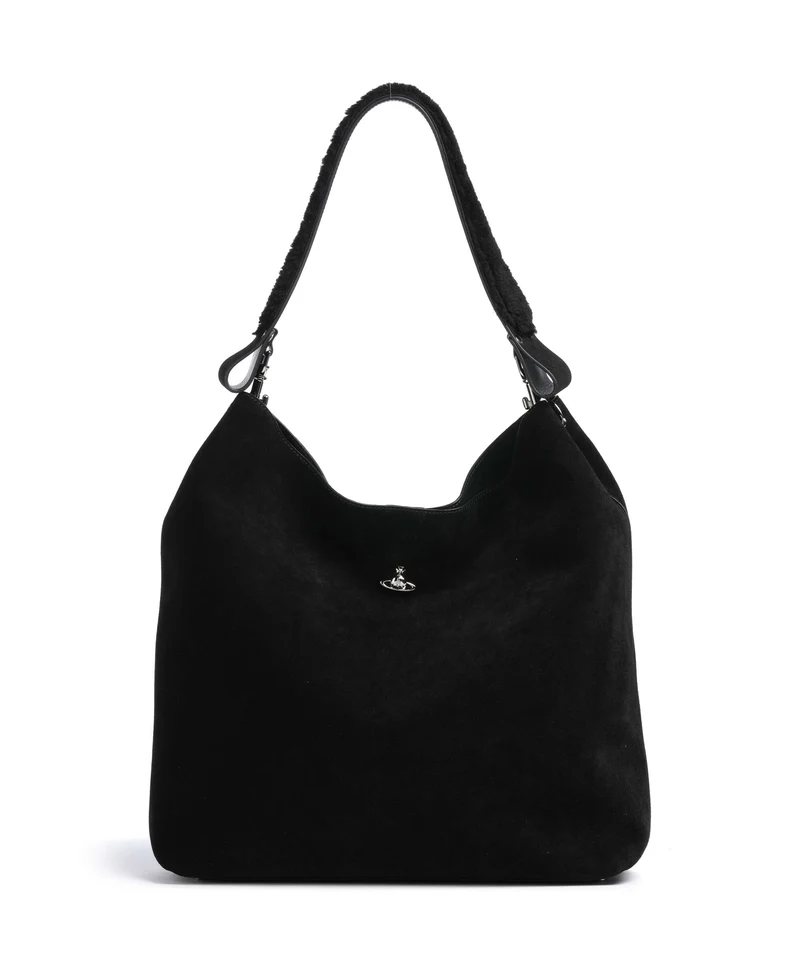 Vivienne Westwood Lottie Suede Large Sac fourre-tout black