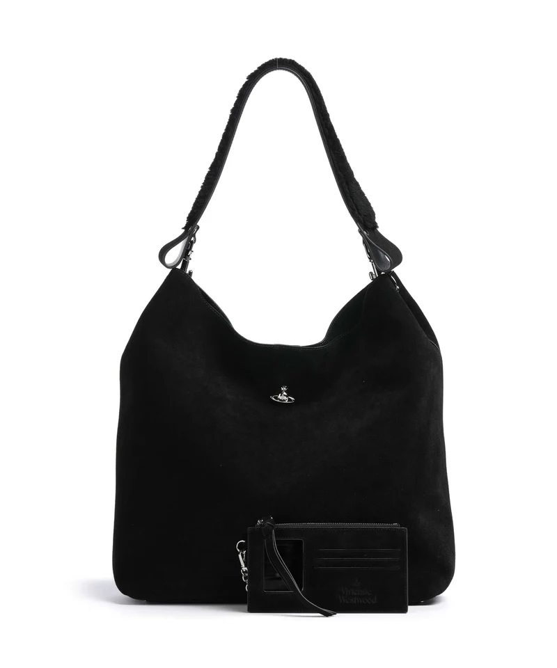 Vivienne Westwood Lottie Suede Large Sac fourre-tout black