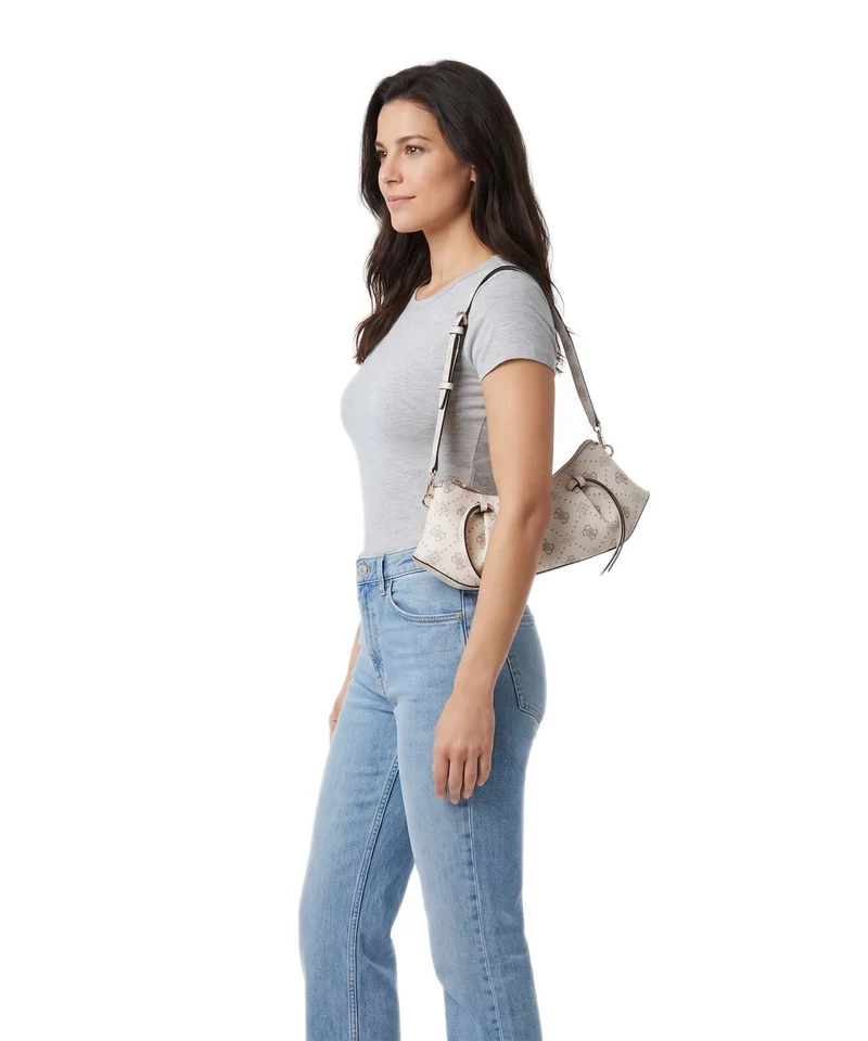 Guess Allegra Logo Sac porté épaule vanilla logo