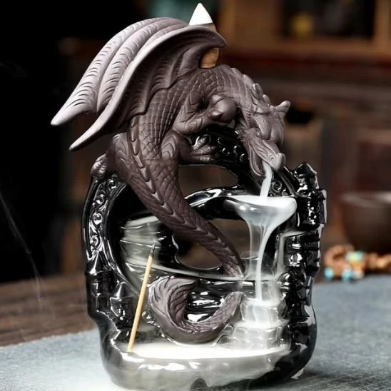 Porte Encens à Reflux Dragon | Méditation Zen
