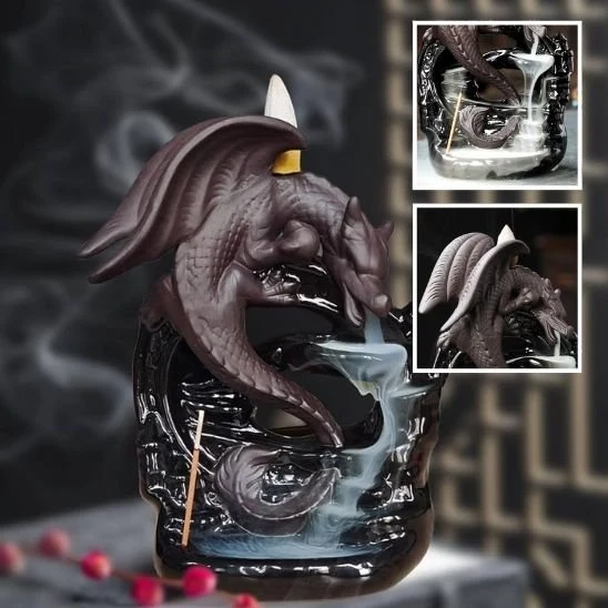 Porte Encens à Reflux Dragon | Méditation Zen