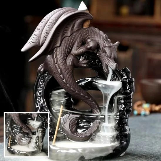 Porte Encens à Reflux Dragon | Méditation Zen