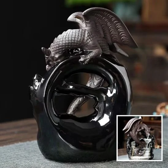 Porte Encens à Reflux Dragon | Méditation Zen