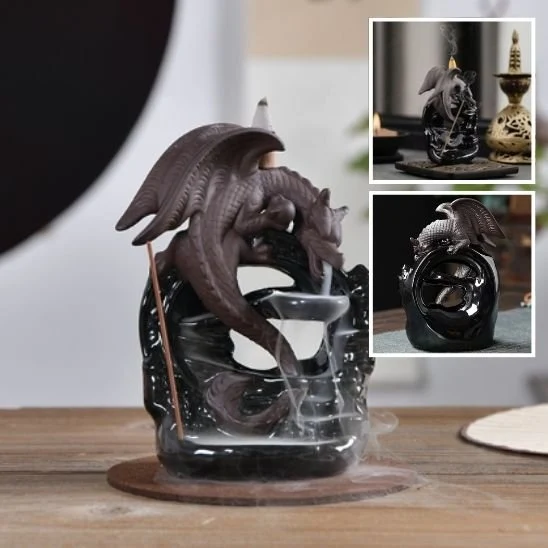 Porte Encens à Reflux Dragon | Méditation Zen
