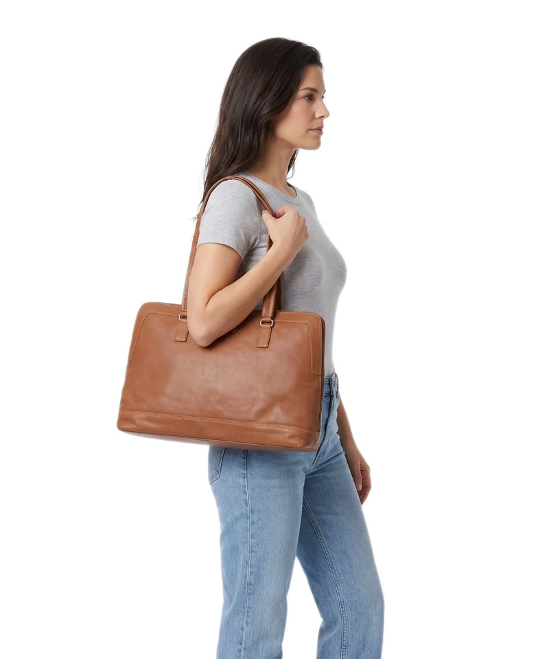The Chesterfield Brand Wax Pull Up Cow Isara Cabas cognac
