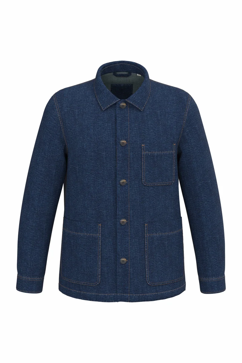 Veste en jean écoresponsable à épaules tombantes