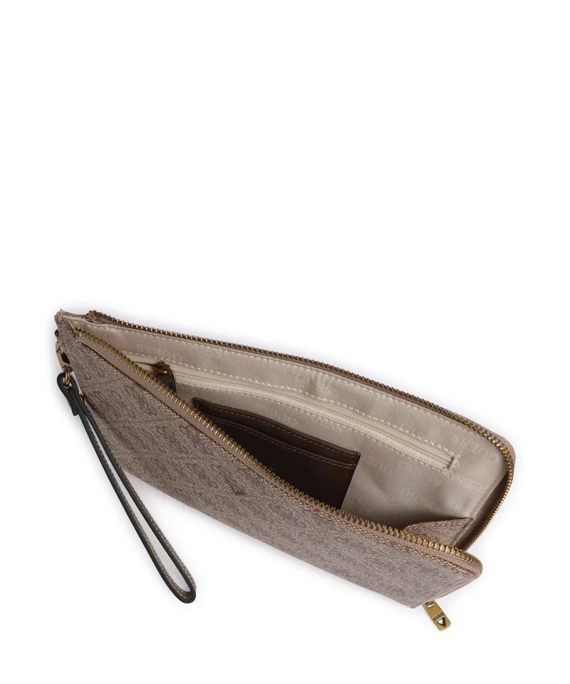 Guess Milano Medium Sac de poignet beige/brown