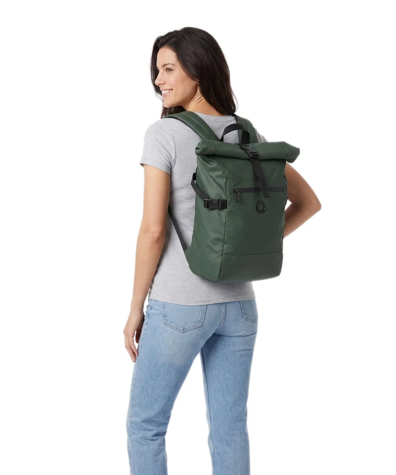Delsey Paris Element 2.0 Sac à dos roll-top green