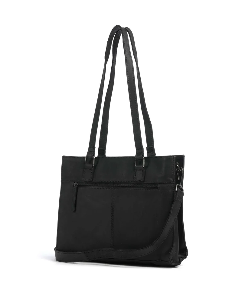 The Chesterfield Brand Wax Pull Up Cow Ellsworth Cabas black