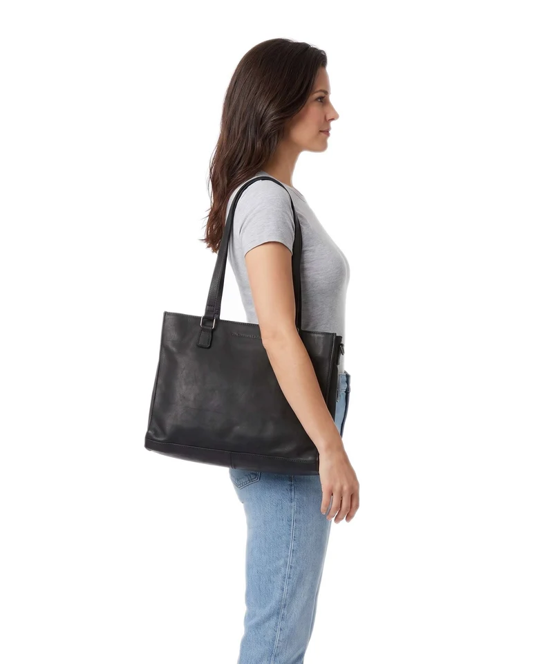 The Chesterfield Brand Wax Pull Up Cow Ellsworth Cabas black
