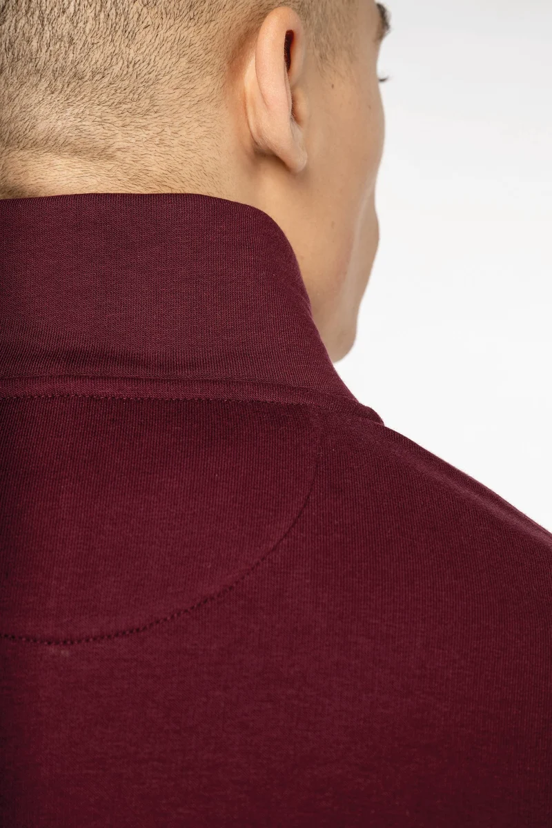 Sweat-shirt écoresponsable à col montant zippé