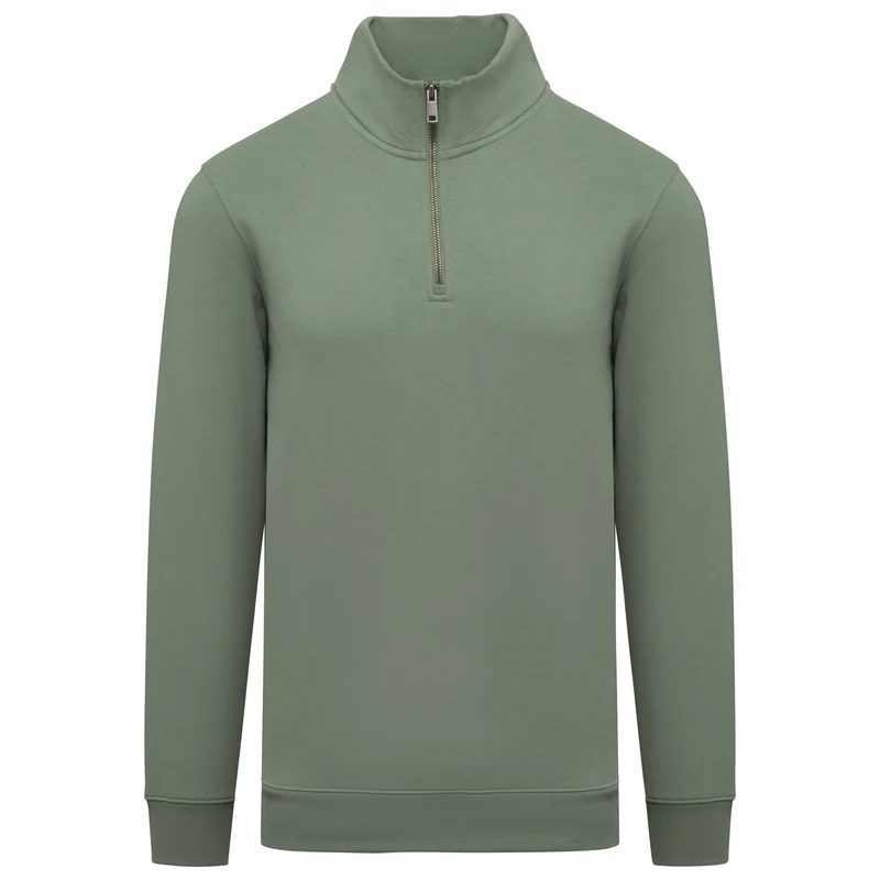 Sweat-shirt écoresponsable à col montant zippé