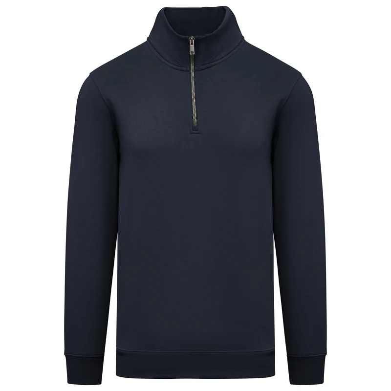 Sweat-shirt écoresponsable à col montant zippé